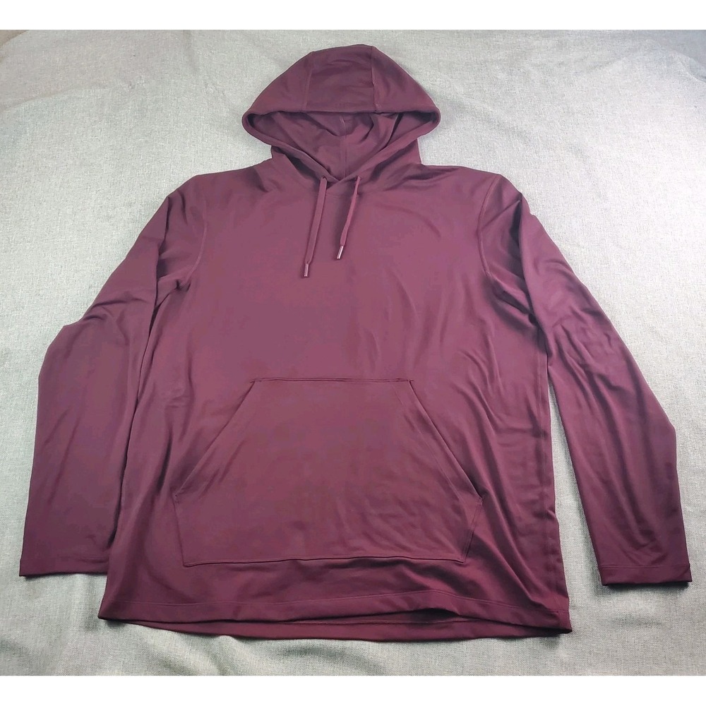 Lululemon Hoodie Pullover Mens XL Burgundy Sweatshirt Stretch